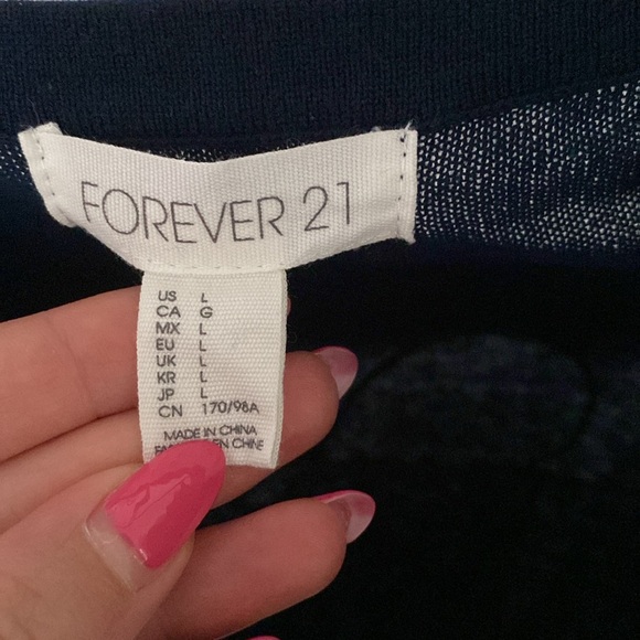 Forever 21 navy blue cardigan - Picture 3 of 5
